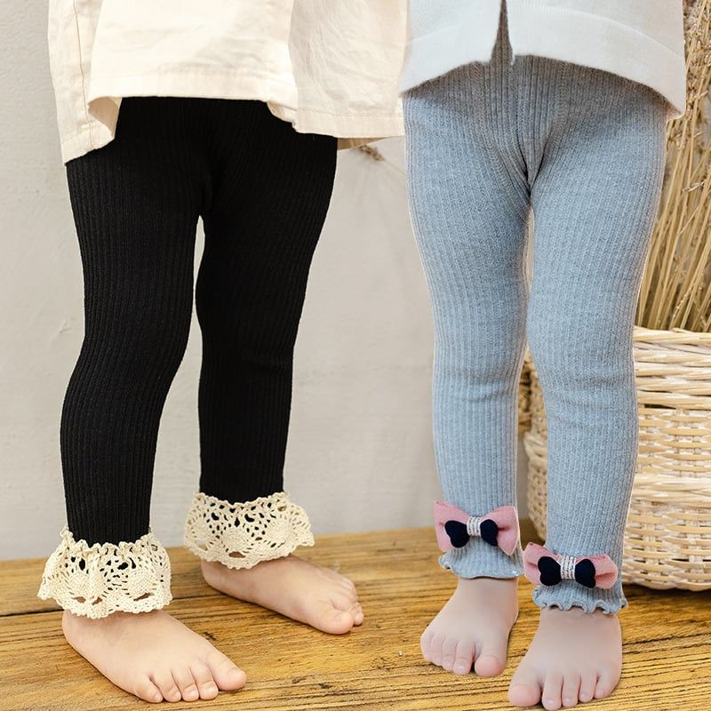 Quần legging bé gái LOBY chất len co dãn ấm áp Q0106032