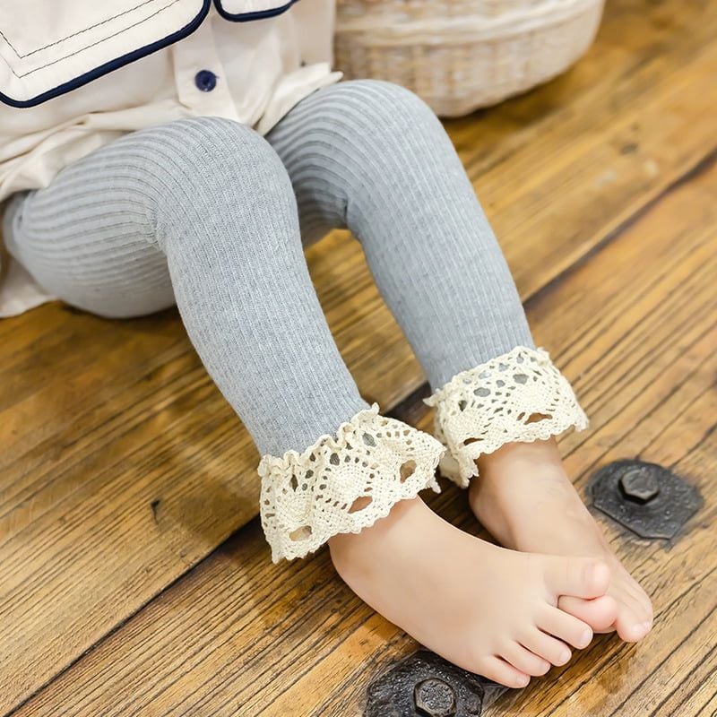Quần legging bé gái LOBY chất len co dãn ấm áp Q0106032