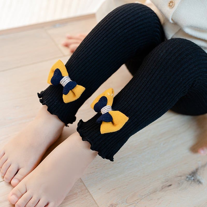 Quần legging bé gái LOBY chất len co dãn ấm áp Q0106032