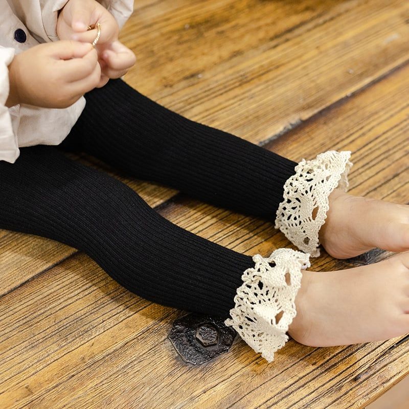 Quần legging bé gái LOBY chất len co dãn ấm áp Q0106032