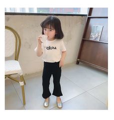 Quần legging bé gái LOBY thiết kế ống loe sành điệu Q0106034