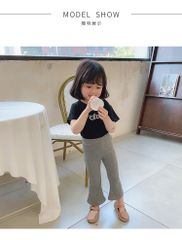 Quần legging bé gái LOBY thiết kế ống loe sành điệu Q0106034