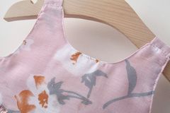 Váy xòe bé gái LOBY đính nơ ngực tặng mũ V0401023