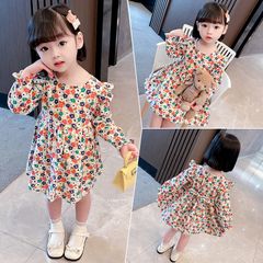 Váy mùa thu cho bé gái LOBY in họa tiết hoa nhí xinh xắn V0401103