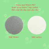 Màng seal PET | Màng seal nhôm ghép giấy cho hũ nhựa PET | Màng nhôm dán niêm phong cho hũ nhựa PET