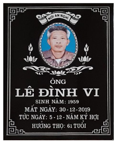  Bia mộ 30x40 In ảnh chân dung - Gốm sứ Bát Tràng 