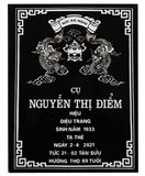  Bia mộ sứ 30x40 không ảnh chân dung - Gốm sứ Bát Tràng 