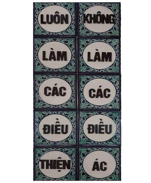  Tranh Chữ Gốm sứ Bát Tràng Thủ công - Nhận đặt theo yêu cầu 