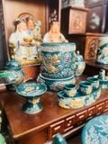  Trọn bộ bàn thờ ông địa Gốm sứ Bát Tràng Hợp mệnh Mộc & Hỏa - Gốm nghệ nhân Bát Tràng PATT20 