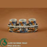  Ban đồ thờ thần tài men rạn nổi gốm sứ Bát Tràng 