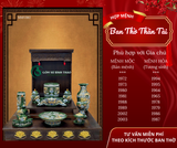  [Hợp mệnh MỘC - HỎA] Bộ đồ thờ Ban Thần Tài/ Bộ thờ Tài Địa Gốm sứ Bát Tràng 