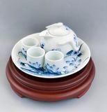 Bộ đồ thờ Cao cấp Bát Tràng Sen Chàm Vẽ tay TĐSC002 