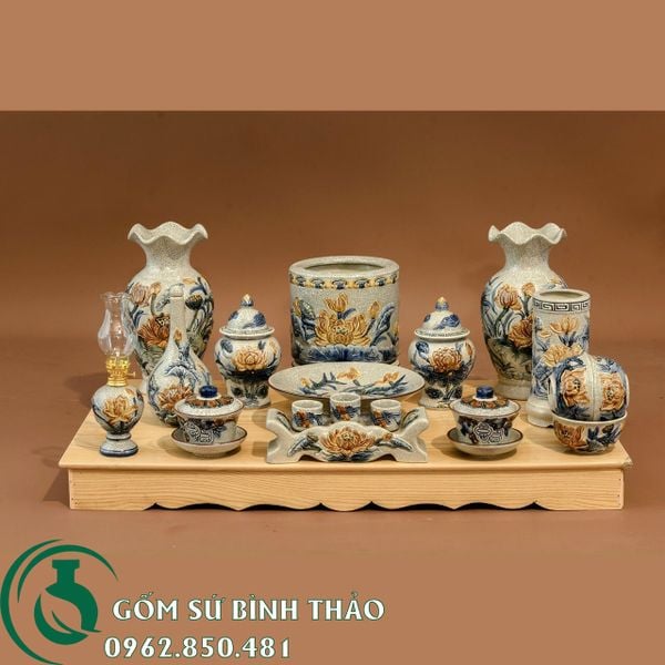  Đồ thờ bát tràng ban 1m27, 1m57 