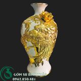  Bình mai men rạn dát vàng Bát Tràng - công thành danh toại 