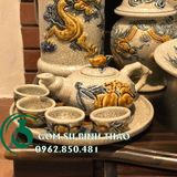  Bộ ban thờ thần tài men rạn gốm sứ Bát Tràng PATT06 