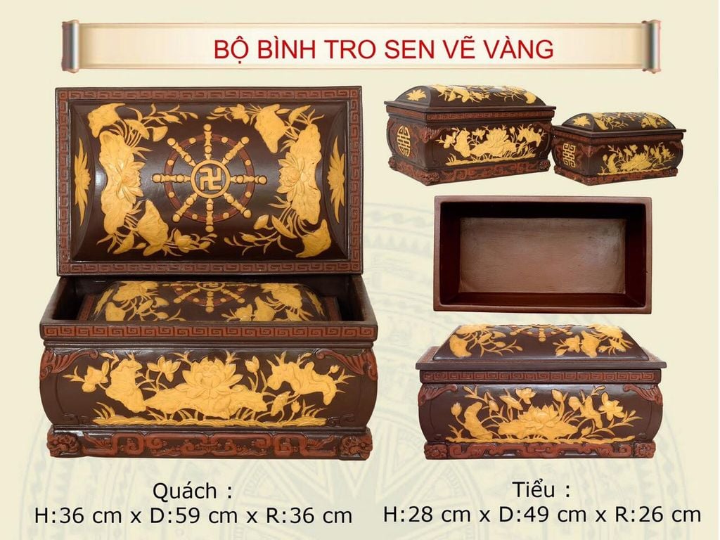  Bộ Quách Tiểu Bình Tro Sen vẽ Vàng 