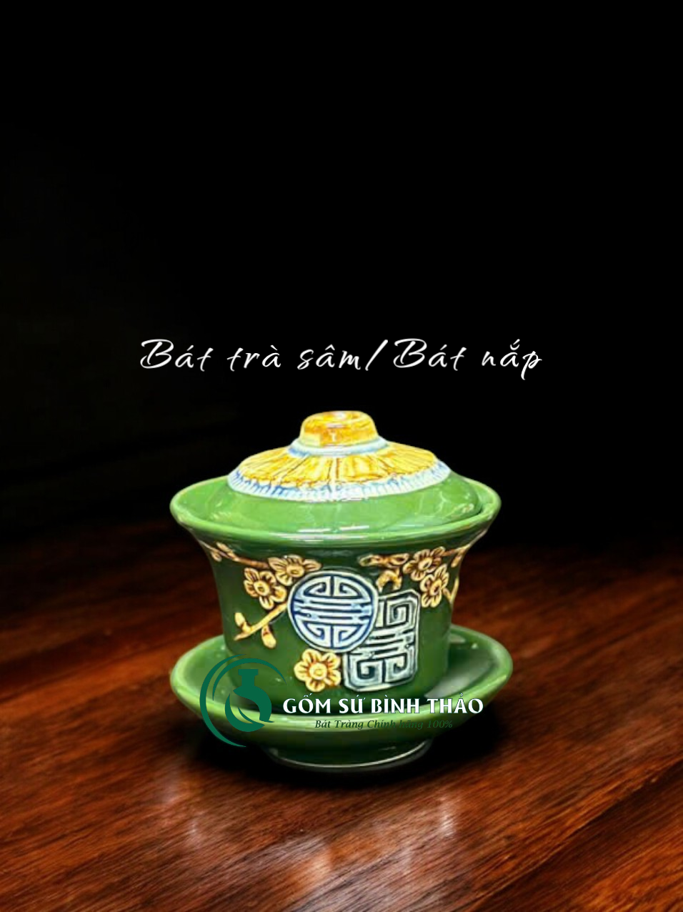  [Hợp mệnh MỘC - HỎA] Bộ đồ thờ Ban Thần Tài/ Bộ thờ Tài Địa Gốm sứ Bát Tràng 