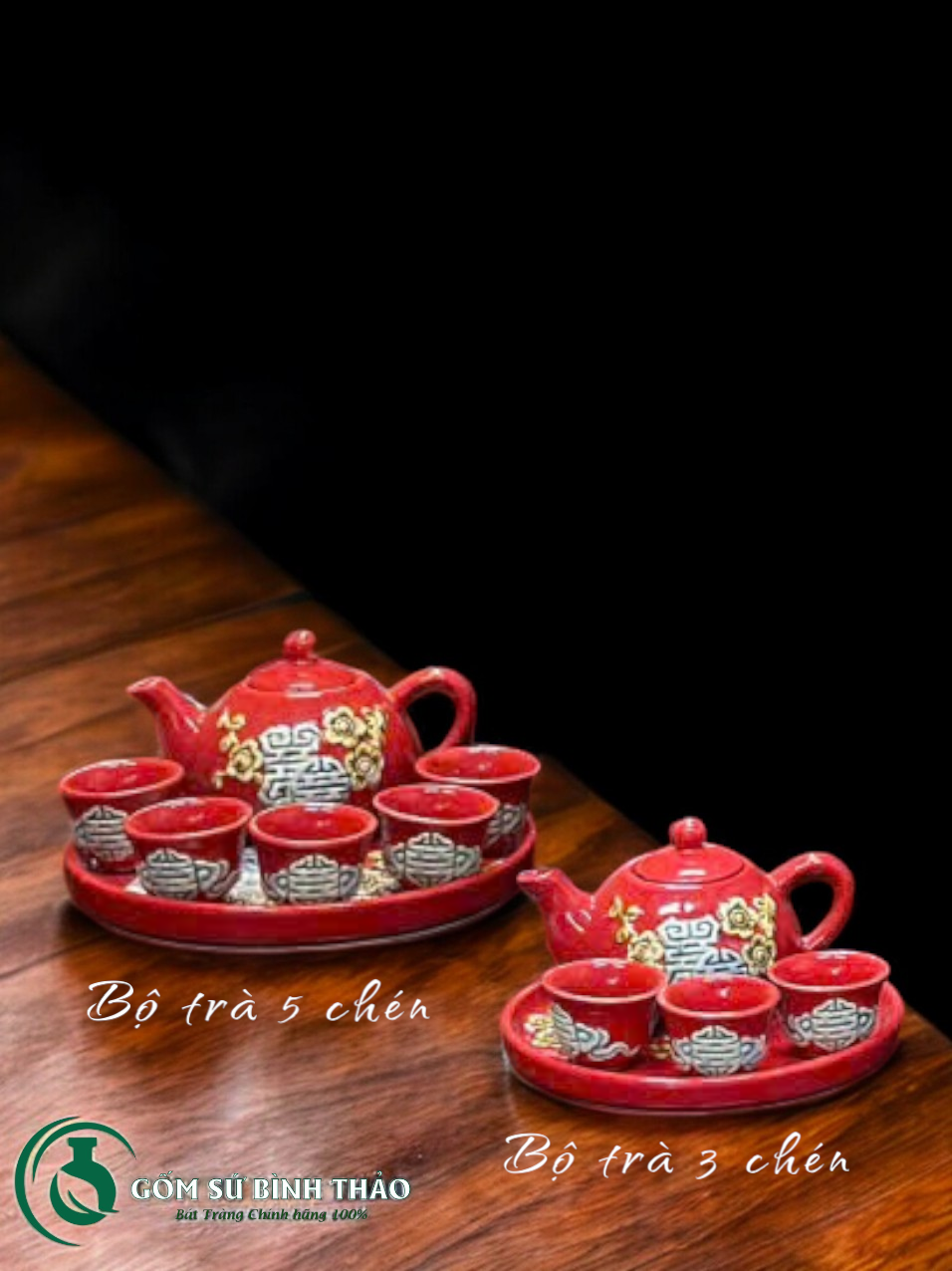  [Hợp mệnh HỎA - THỔ] Bộ đồ thờ Ban Thần Tài/ Bộ thờ Tài Địa Gốm sứ Bát Tràng 