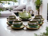  Bộ Ấm chén men Hỏa biến - Gốm sứ Bát Tràng 