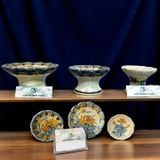  Chân nến thờ Men rạn Đắp nổi PA 