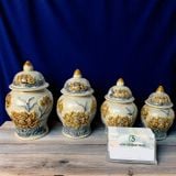  Chóe thờ Sen Men rạn Đắp nổi PA 