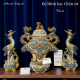  Bộ Đỉnh hạc Sứ Tam sự Men rạn - Gốm sứ Bát Tràng CN 