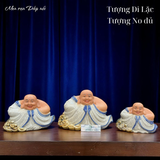  Tượng Di Lặc / Tượng Ông No đủ Men rạn - Gốm sứ Bát Tràng 