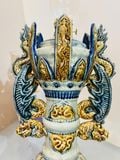  Đèn thờ Nhà Mạc Men rạn Đắp nổi CN 