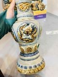  Đèn thờ Nhà Mạc Men rạn Đắp nổi CN 
