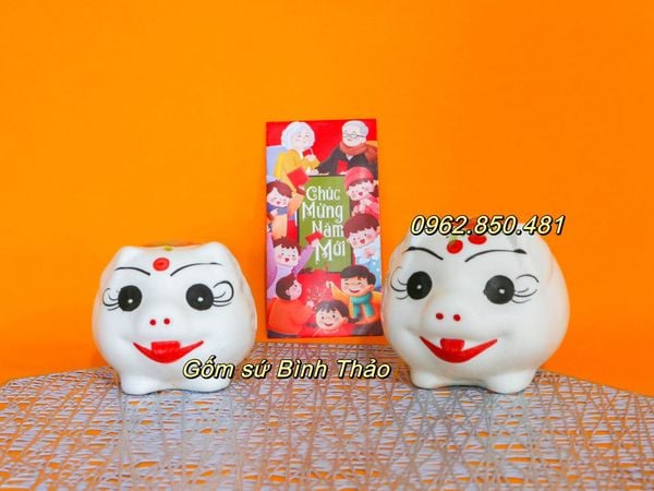  Heo đất tiết kiệm MINI - Gốm sứ Bát Tràng 