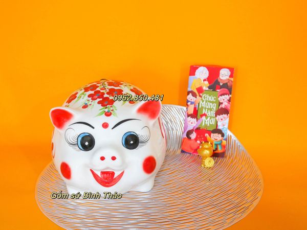  Heo đất, lợn đất tiết kiệm Bát Tràng - Mẫu ĐC 