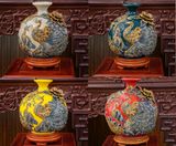  Bình hút lộc Công thành danh toại Men rạn đắp nổi Kênh đuôi 3D - Hàng nghệ nhân Bát Tràng HN (HÀNG ĐẶT KO CÓ SẴN) HLHNCĐK 