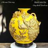  Bình hút lộc Công thành Danh toại Đắp nổi Dát vàng - Hàng Nghệ nhân Bát Tràng HLVHCĐKDV 