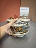  Bát trà Sâm Men rạn Đắp nổi PA 