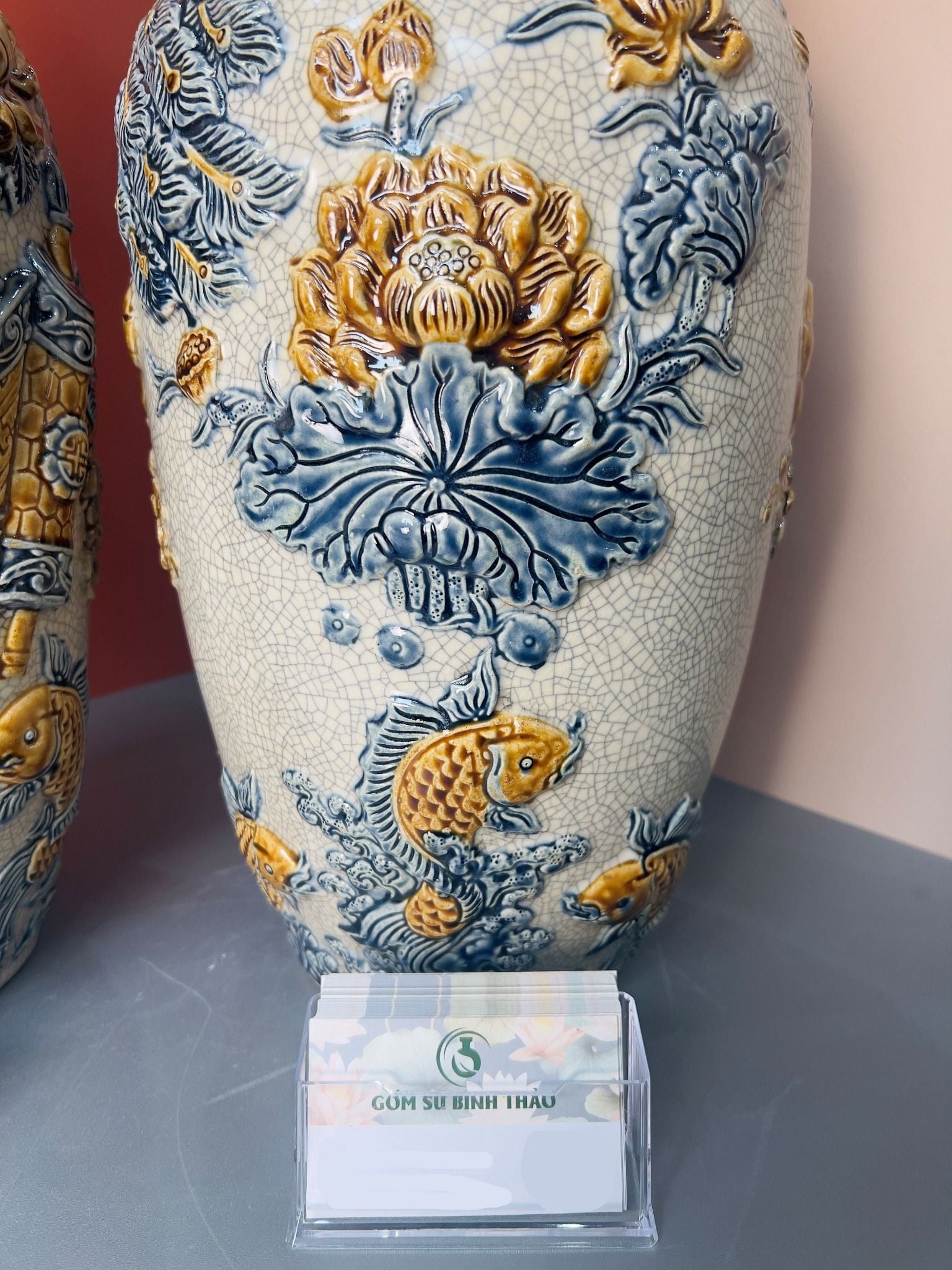  Lọ lộc bình Phúc - Đức Men rạn Đắp nổi PA 