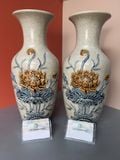  Lọ lộc bình Sen Men rạn Đắp nổi PA 