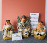  Bộ Thần Tài Thổ Địa Men rạn - Gốm sứ Bát Tràng 