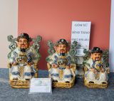  Bộ Thần Tài Thổ Địa Men rạn - Gốm sứ Bát Tràng 