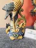  Bộ Bát hương đầy đủ Gốm sứ Bát Tràng Men rạn Đắp nổi - Hàng chuẩn Nghệ nhân MRBT03 
