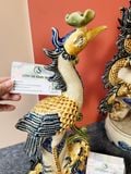  Bộ Bát hương đầy đủ Gốm sứ Bát Tràng Men rạn Đắp nổi - Hàng chuẩn Nghệ nhân MRBT03 