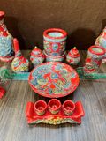  Bộ thờ Thần Tài Hợp mệnh Hỏa & Thổ - Gốm nghệ nhân Bát Tràng PATT16 