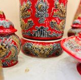  Bộ thờ Thần Tài Hợp mệnh Hỏa & Thổ - Gốm nghệ nhân Bát Tràng PATT16 