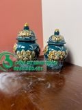  Bộ đờ thờ 3 bát hương Gốm sứ Bát Tràng Hợp mệnh Mộc & Hỏa - Gốm nghệ nhân Bát Tràng MMPA13 
