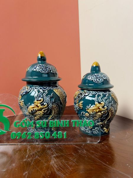  Bộ đờ thờ Gốm sứ Bát Tràng Hợp mệnh Mộc & Hỏa - Gốm nghệ nhân Bát Tràng MMPA15 