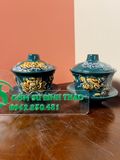  Bộ đờ thờ 3 bát hương Gốm sứ Bát Tràng Hợp mệnh Mộc & Hỏa - Gốm nghệ nhân Bát Tràng MMPA12 