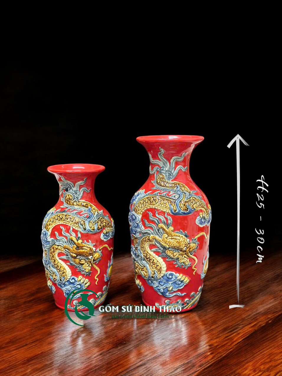  [Hợp mệnh HỎA - THỔ] Bộ đồ thờ Ban Thần Tài/ Bộ thờ Tài Địa Gốm sứ Bát Tràng 