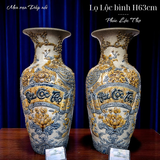  Lọ lục bình Phúc Lộc Thọ Men rạn Đắp nổi PA 