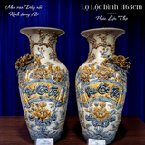  Lọ lục bình Phúc Lộc Thọ Men rạn Đắp nổi PA 