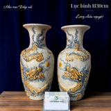  Lọ lộc bình Rồng Men rạn Đắp nổi PA 