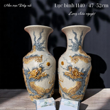  Lọ lộc bình Rồng Men rạn Đắp nổi PA 